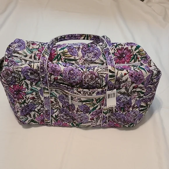 Vera Bradley Floral Bag-LAVENDAR MEADOW. NWT. - Picture 1 of 16